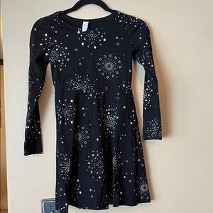 Justice Black Dress with Starry Pattern